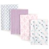 Hudson Baby Cotton Poly Flannel Burp Cloths Multipack, Peacock Feather