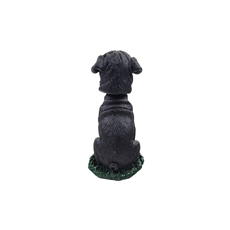 Animal Den Pug Black Dog Bobblehead Figure for Car Dash