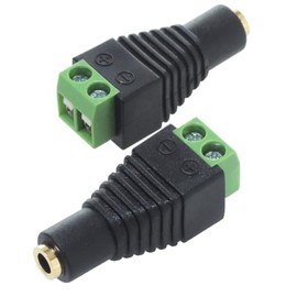 KAUMO 3.5mm 2 Pole Mono Mini Jack Screw Down DIY Terminals Gold Plated (2 Pieces)