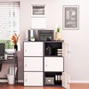 WISUNO 3 Door Vertical Stackable Storage Cabinet with Lock,Anti-Failing Device,