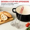 4 Pezzi Colino per Fonduta in Acciaio Inox, Schiumarola con