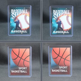 WINTRA 3" x 4" 100 Count 35pt Topload Hard Card Holder and 100 Count Penny Soft Card Sleeves Protectors Bundle for Trading and Sports Cards (100 topload + 100 Sleeves)