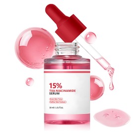 TXA Niacinamide Serum 15%, Niacinamide Serum Face, Brightens Skin Tone, Reduces Dullness and Wrinkles, Improves Radiance and Elasticity Skin, Suitable for All Skin Types, 30 ml