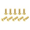 sourcing map Flat Head Screws M3 0.5 x 12 mm