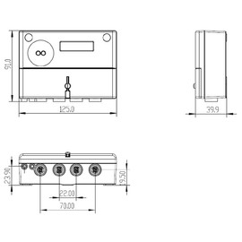 Emlite - Single Phase Digital kWh Meter 100A Direction Connection - ECA2-MID