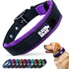 Black Rhino Reflective Dog Collar - Heavy Duty Adjustable Comfort