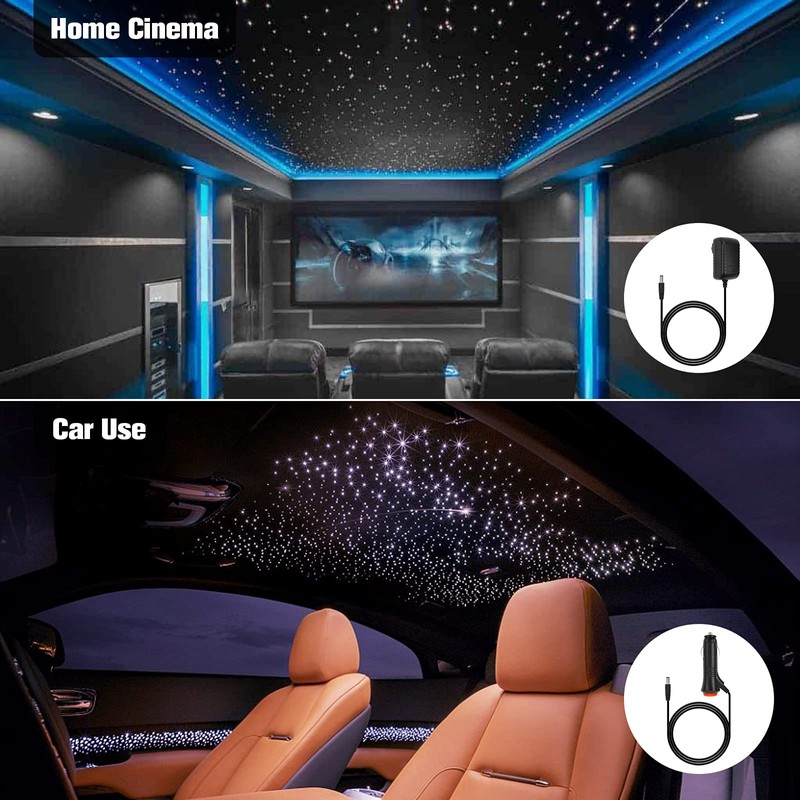 CHINLY Twinkle 500pcs 9.8ft Fiber Optic Lights RGBW Twinkle Star