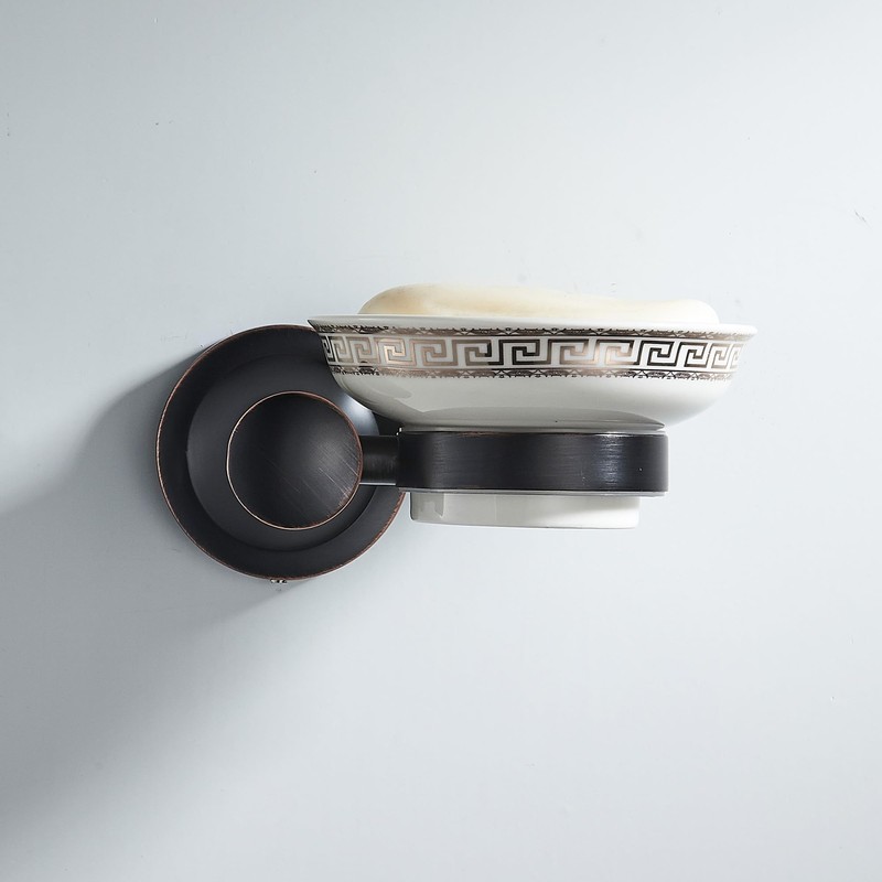 Black Bathroom Soap Dish Holder Wall Mounted Bathroom Hardware Accessories,Oil