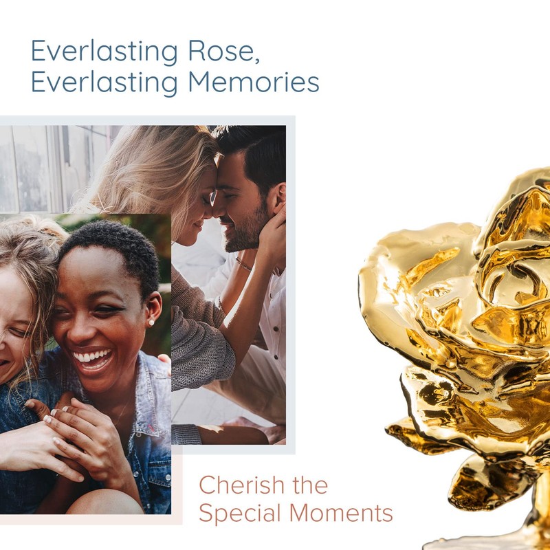 Fantasy Rose 24K Gold Dipped Rose, Unique & Everlasting Real
