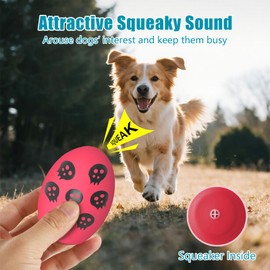 KrauzPet Dog Toys, Squeaky Latex Rubber Bouncy Balls, Squeaky Egg Dog Toys Balls, 3 Pack Interactive Squeak Dog Toy Set for Medium Large Breeds Dogs (3 Pack-B, Medium)