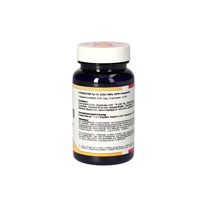 Gall Pharma Coenzyme Q-10 250 mg GPH Capsules, Pack of