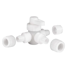 RecPro RV Plumbing Hardware | 06910 | 3-Way 1/2" Compression Fitting Directional/Bypass Valve | Pex Pipe/Tubing Fittings (5 Fittings)