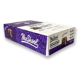 NuSkool Snacks Double Chocolate Keto Friendly Protein Krunch Bars (12 Pack) - 7g Fiber, 10g Clean Plant-Based Protein, 3g Net Carbs - Gluten-Free, Non-GMO, Vegan, Low Carb Keto Healthy Breakfast Snack