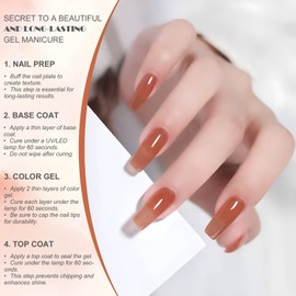 Vishine 16 ml Gel-Nagellack, semi-permanent, transparent, Soak-Off, UV, LED, für Nail Art, Maniküre, Zuhause, DIY, L276 Zucker, Pfirsichorange