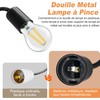 E27 Clamp Lamp, 2 Pack Bedside Lamp, E27 Socket with