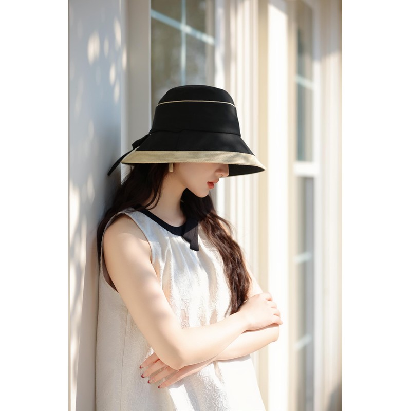 Women's Straw Hat, Black