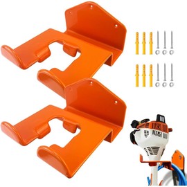 Heavy Duty Weed Eater Hanger – Garage Organizer Trimmer Rack,Weedeater Hanger,Wall-Mounted Garage Organizer for Weed Eaters & Garden Tools 2pcs（Black）