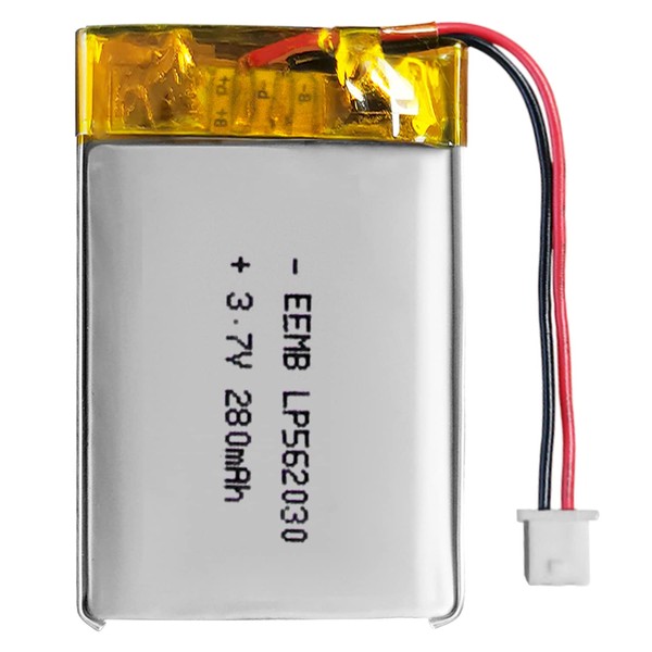 EEMB Lithium Polymer Battery 3.7V 280mAh 562030 Lipo Rechargeable Battery Pack with Wire Molex Connector for VXI Blue Parrott- Confirm Device & Connector Polarity Before Purchase