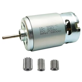 24V 555 12000RPM Electric Motor High Speed DC Drive Engine Upgrade for Ride On Car Replacement Parts SUV Truck Gearbox Motor Connect Accessories (1Pcs 24V 555 12000RPM)