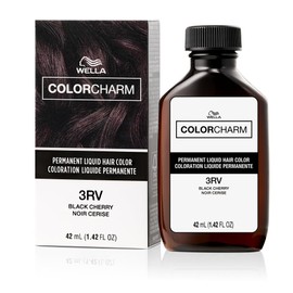 COLORCHARM Permanent Liquid Hair Color for Gray Coverage| 3RV Black Cherry | 1.4 Fl Oz