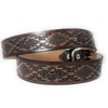 Native Indian Design Handmade Mens Leather Belt with Buffalo Nickle