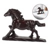 Alipis Wood Craft Horse Statue Horse Sculpture Ornament Simulation Animal