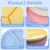 Divided Plates for Adults (8 Pack), 9.6 Inch Multicolor Wheat