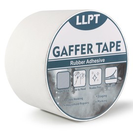 LLPT Gaffers Tape Professional Quality White 75 mm x 15 m Mat Non-Reflective Easy Tear Off Residue-Free Heavy Duty Gaffing Tape for Cable Photography (PGT76WT)