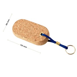Pack of 5 Boots Cork Key Pendants | Maritime Pendant for Keys (Oval, Flat) | 3 Different Shapes to Choose From, Cork (natural)