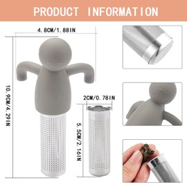 Stainless Steel Tea Filter, Pack of 2 Tea Strainers, Extra Fine Mesh, CHmiss 304 Stainless Steel Tea Strainer, Tea Filter, Tea Strainer for Loose Tea, for Cups, Teapots