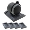 Lifeswonderful - 4X Dark Grey Rubber Castor Cups - Non
