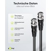 Wentronic AVK 176-1000 10.0m Audio Video Cable BNC Plug to