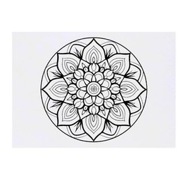 'Floral Mandala' Temporary Tattoo - Water Resistant, Skin-Safe, Non-Toxic Transfer (TO00076289)