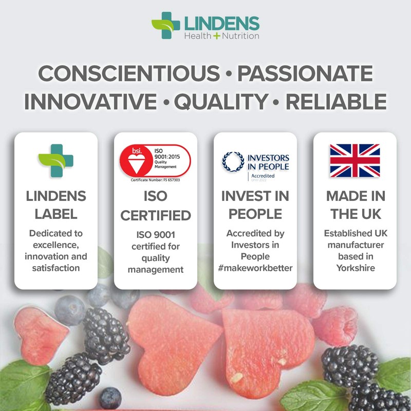 Lindens Magnesium Tablets 500mg, 1000 Tablets - Reduces Tiredness &