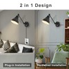 GOODATE 1 Pack Plug in Wall Sconce with Remote Control,