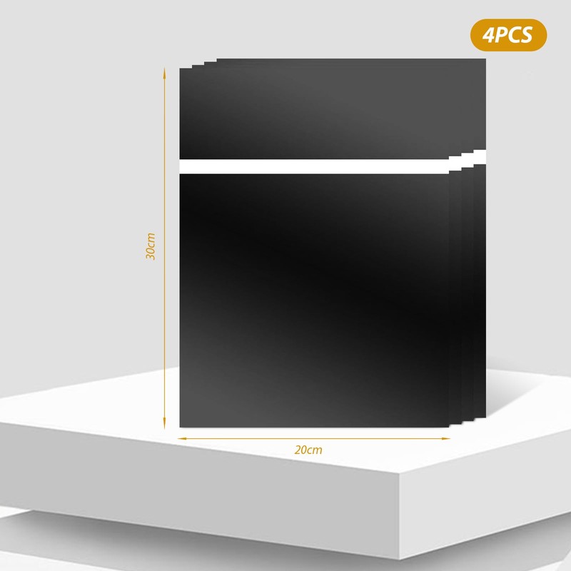 Pack of 4 ABS Plastic Plates, Plastic Plate Engraving, 30