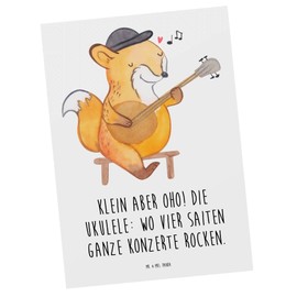 Mr. & Mrs. Panda Postcard Ukulele Magic - Gift, Strings, Hawaii, Joy, Illustrations, Making Music, Postcard, Music, Invitation