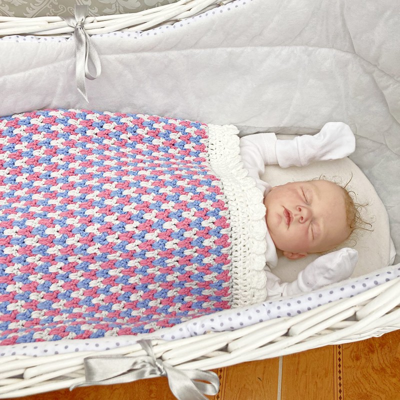 Crochet Pattern for Babies Blanket, Babys Blanket Crochet pattern, Aran