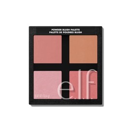 e.l.f. Cosmetics Powder Blush Palette, Four Blush Shades for Beautiful, Long-Lasting Pigment, Light | Alta Pigmentación y Acabado Natural, Vegano y Libre de Crueldad Animal