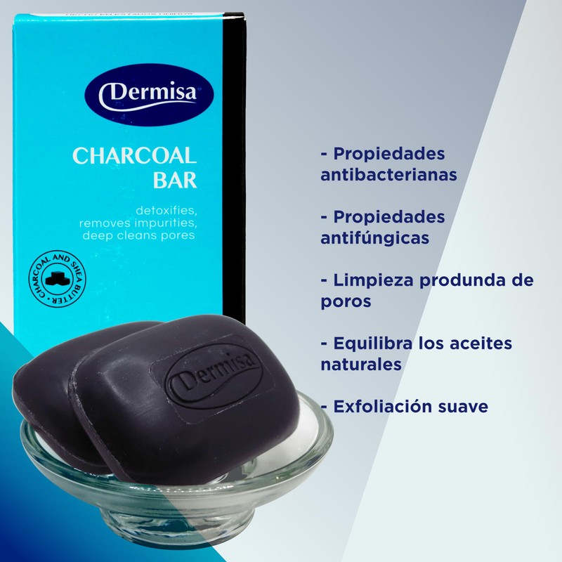 DERMISA BARRA DE JABON DE CARBON CON ACEITE DE COCO