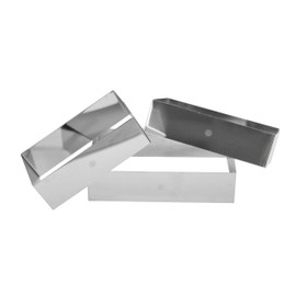 NewlineNY Stainless Steel 3 Sizes Rectangular Molding Forming Layering Cake Pastry Rings, 3-in-1 Set