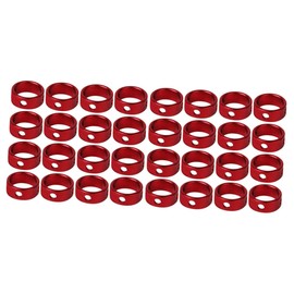 Sosoport 32pcs Aluminium Alloy Rope Fasteners Anti- Guyline Runners for Tents Camping Hiking Design Compatible Ropes Outdoor Accessories Red