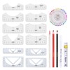 INNAL 18 Pieces T-Shirt Alignment Ruler, PVC T-Shirt Ruler, T-Shirt