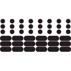 StickerTalk Single and Dual Camera Dots Webcam Covers, 1 sheet of 24 stickers at .25 inches diameter, 18 stickers at .7 inches by .3 inches