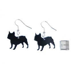 Pug Earrings Miniblings Dog French Bulldog Animal pet frenchies best friend Lasercut