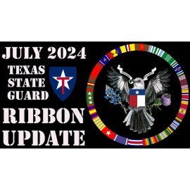 GOLD Texas State Guard Achievement Medal with Silk Moiré Ribbon