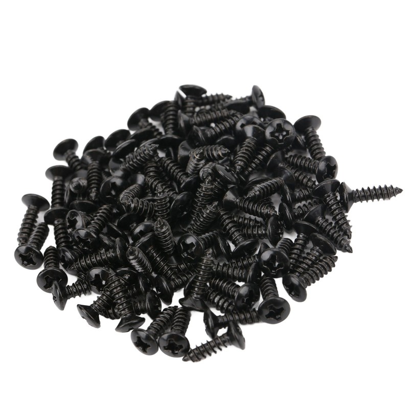 100PCS Guitar Pickguard Screws Metal Guard Plate Mounting Screw Electric