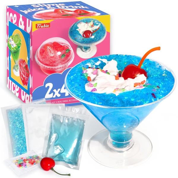 Trubic Premade Blue Juice Slime Kit(6 oz), Includes Slime Add-ins,