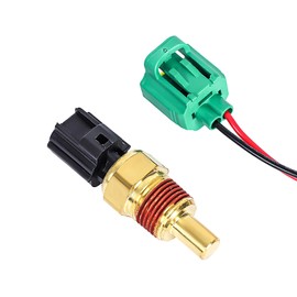 Engine Coolant Temperature Sensor with Connector Wiring Compatible for Chrysler Dodge Dakota Jeep Vehicles 56027873 TS10175 5S1500 SU3035 TX81