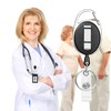 2Pcs Retractable Keyring Retractable Badge Reel Easy Pull Extendable Carabiner